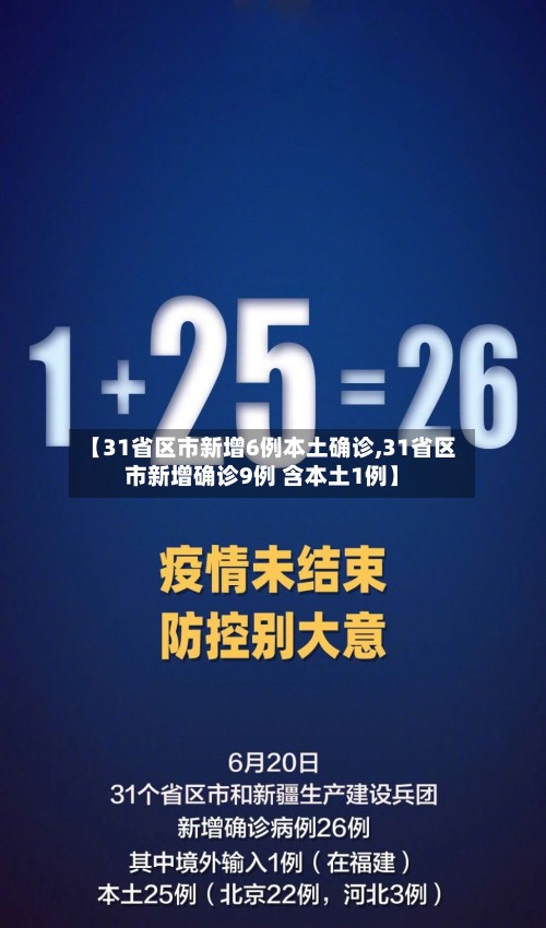 【31省区市新增6例本土确诊,31省区市新增确诊9例 含本土1例】-第2张图片