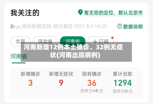 河南新增12例本土确诊、32例无症状(河南出现病例)-第2张图片