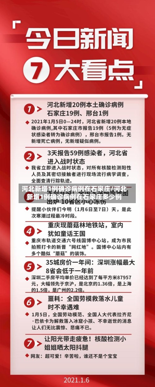 河北新增1例确诊病例在石家庄/河北新增1例确诊病例在石家庄多少例