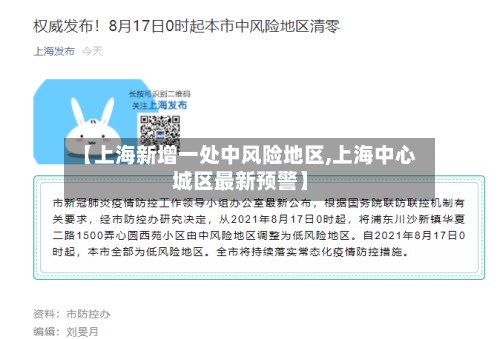 【上海新增一处中风险地区,上海中心城区最新预警】-第3张图片