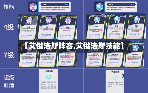 【艾俄洛斯阵容,艾俄洛斯技能】