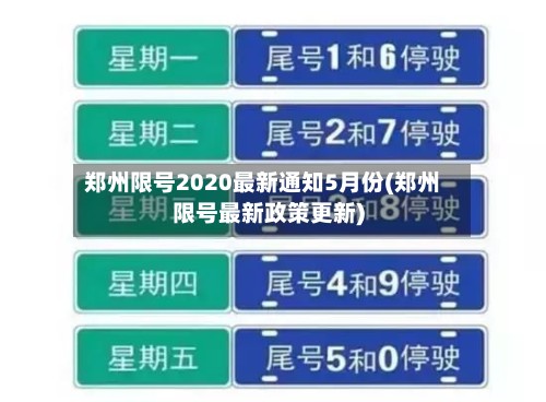 郑州限号2020最新通知5月份(郑州限号最新政策更新)-第3张图片