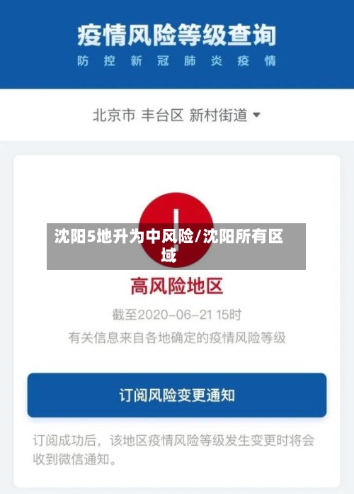 沈阳5地升为中风险/沈阳所有区域-第2张图片