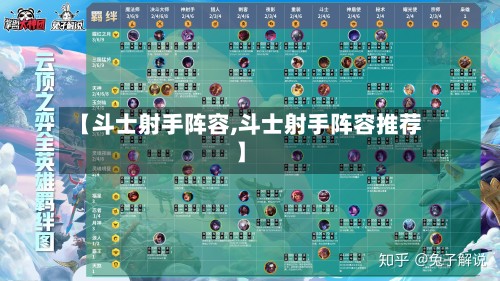 【斗士射手阵容,斗士射手阵容推荐】-第2张图片