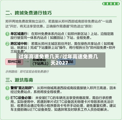 过年高速免费几天/过年高速免费几天2027