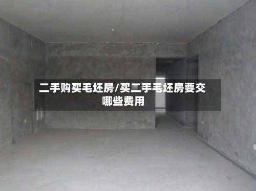 二手购买毛坯房/买二手毛坯房要交哪些费用