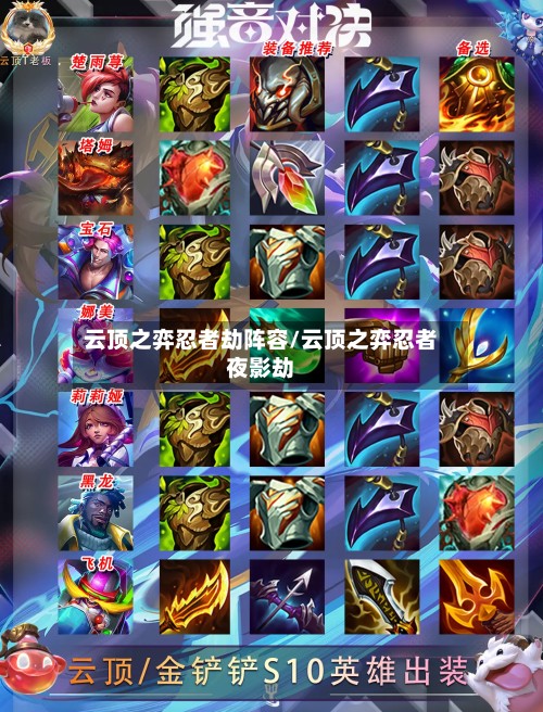 云顶之弈忍者劫阵容/云顶之弈忍者夜影劫