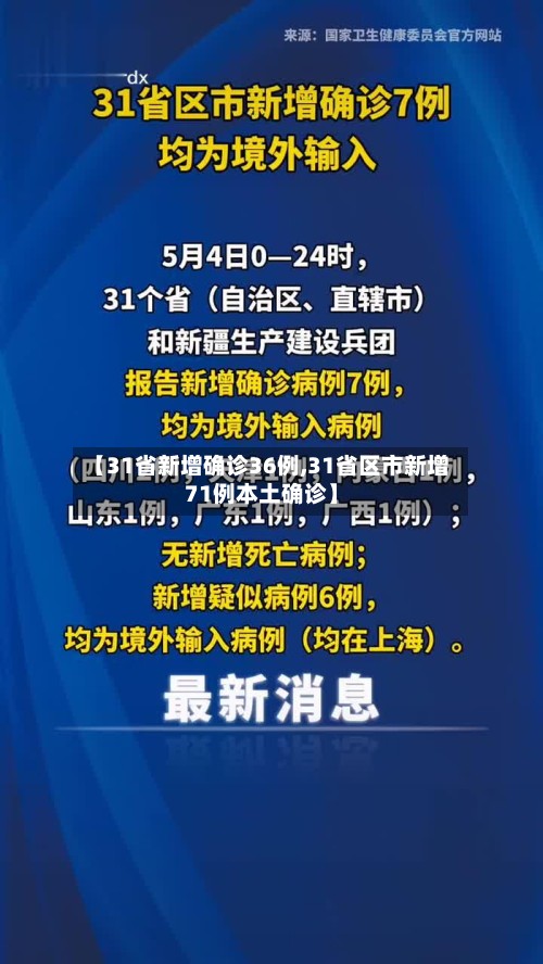 【31省新增确诊36例,31省区市新增71例本土确诊】
