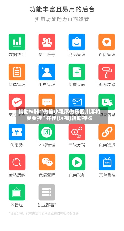 辅助神器“微信小程序微乐四川麻将免费挂”开挂(透视)辅助神器-第2张图片