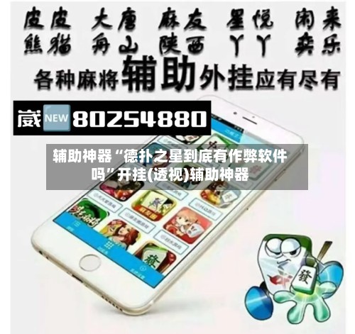 辅助神器“德扑之星到底有作弊软件吗”开挂(透视)辅助神器