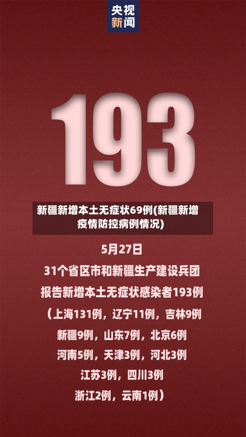 新疆新增本土无症状69例(新疆新增疫情防控病例情况)-第2张图片