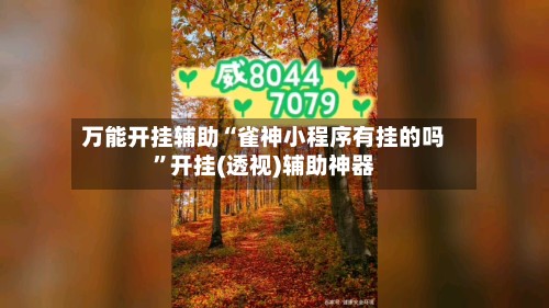 万能开挂辅助“雀神小程序有挂的吗”开挂(透视)辅助神器-第2张图片