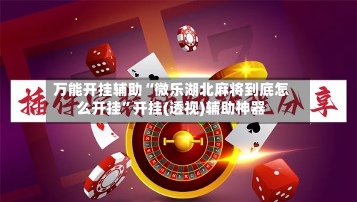万能开挂辅助“微乐湖北麻将到底怎么开挂”开挂(透视)辅助神器-第3张图片