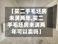 【买二手毛坯房未满两年,买二手毛坯房未满两年可以卖吗】-第2张图片