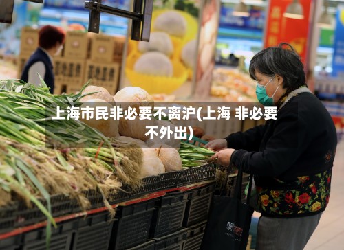 上海市民非必要不离沪(上海 非必要不外出)-第2张图片